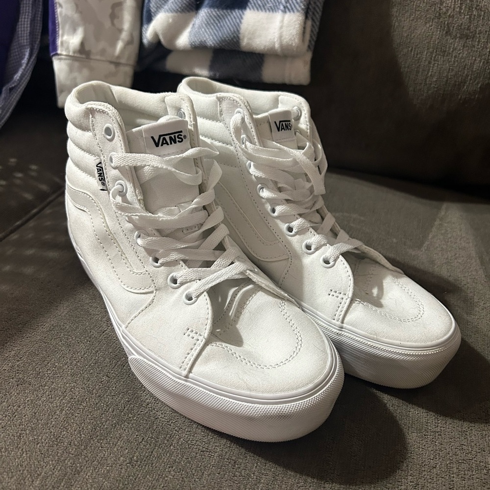 Vans Women's White High-Top Sneakers Platform